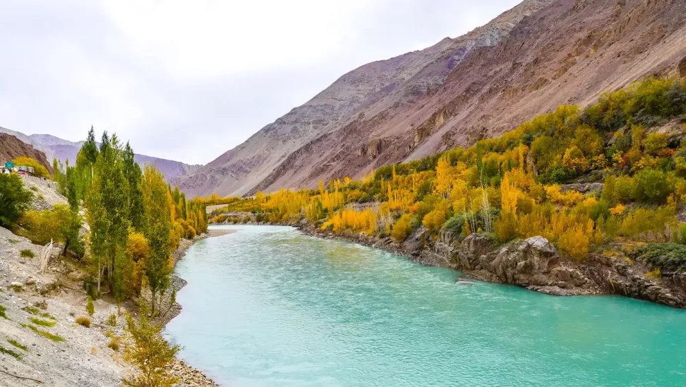 Ladakh beautiful landscape and river